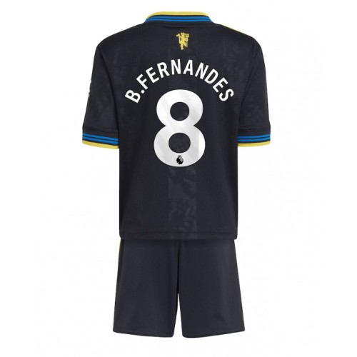 Manchester United Bruno Fernandes #8 Replika Tredje Tröja Barn 2025-26 Kortärmad (+ Korta byxor)